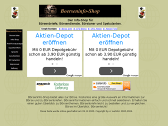 boerseninfo-shop.de website preview