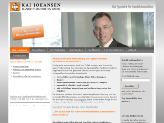 johansen-handelsimmobilien.de website preview