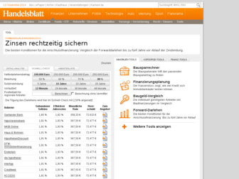 forwarddarlehen.rechner.handelsblatt.com website preview