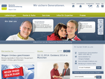 deutsche-rentenversicherung-bayernsued.de website preview