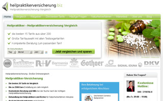 heilpraktikerversicherung.biz website preview
