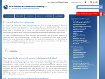 pkv-private-krankenversicherung.net website preview