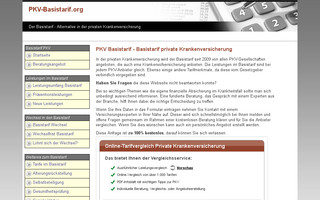 pkv-basistarif.org website preview