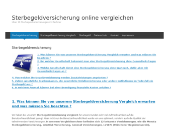 sterbegeldversicherungen24.com website preview