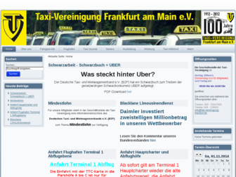 taxi-vereinigung-frankfurt.de website preview