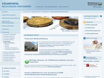 finanzamt-neubrandenburg.de website preview