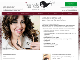isabelsbeautyclub.de website preview