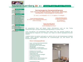 hautarzt-nuernberg.de website preview
