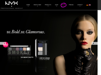 nyx-cosmetics.de website preview
