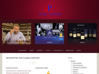 classicparfums.com website preview