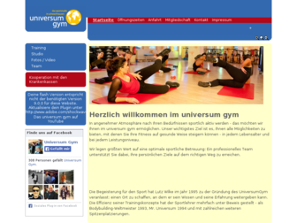 universum-gym.de website preview