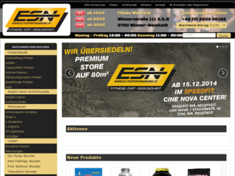 shop.elitesportnahrung.at website preview