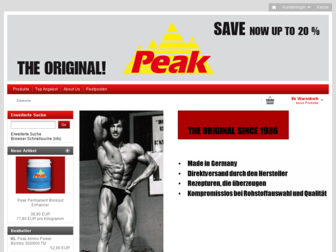 peak-sports-supplements.com website preview