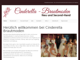 brautmode-cinderella.de website preview