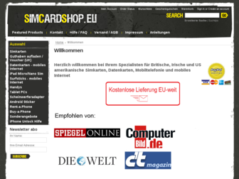 simcardshop.eu website preview