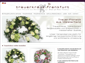trauerkranz-frankfurt.de website preview
