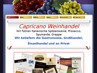 capricano-weinhandel.de website preview