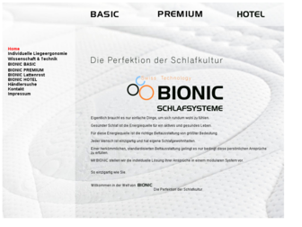bionic-schlafsysteme.de website preview