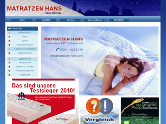 matratzen-hans.com website preview