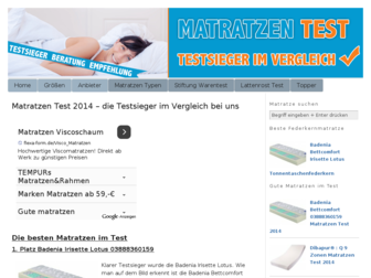 matratzen-tests.org website preview
