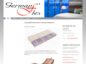 germanflex-bettwaren.de website preview