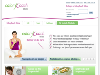 online.calorycoach.de website preview