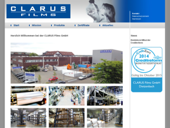 clarus-films.com website preview