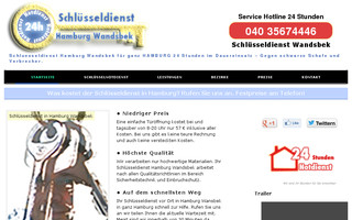 schluesseldienst-hamburg-wandsbek.de website preview