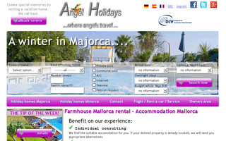 angel-holidays.com website preview