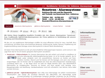 senotron-alarmsysteme.de website preview