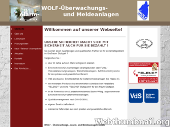 wolf-alarmanlagen.de website preview