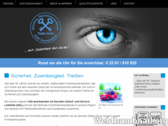 wachdienst-theissen.de website preview