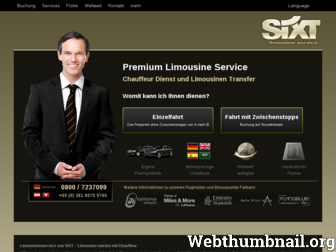 sixtlimousine.de website preview