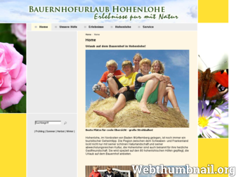 bauernhofurlaub-hohenlohe.de website preview