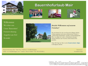 bauernhofurlaub-mair.de website preview