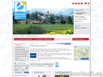 bauernhofurlaub-pfaffenwinkel.de website preview