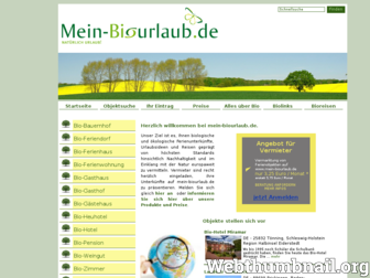 mein-biourlaub.de website preview