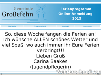 grossefehn.ferienprogramm-online.de website preview