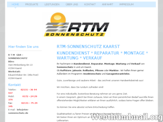 rtm-sonnenschutz.de website preview