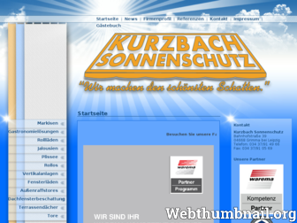 kurzbach-sonnenschutz.de website preview