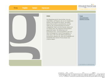 magnoliafilm.de website preview