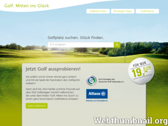 golfglueck.de website preview