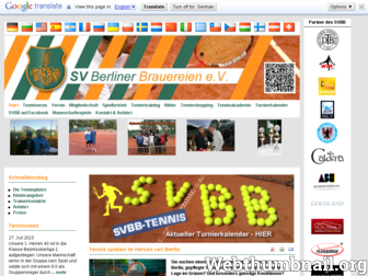 svbb-tennis.de website preview