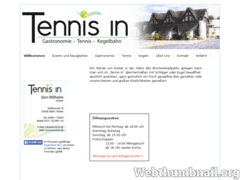 tennisin.de website preview