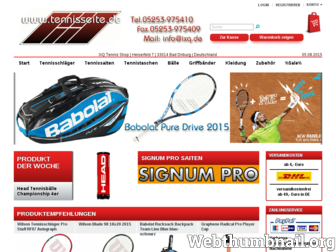 tennisseite.de website preview