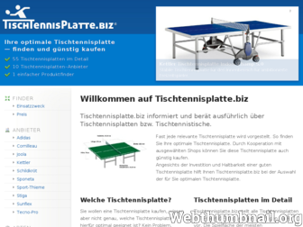 tischtennisplatte.biz website preview