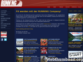 runningcompany.de website preview