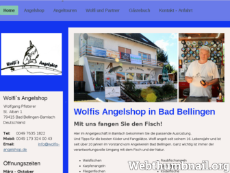 wolfis-angelshop.de website preview