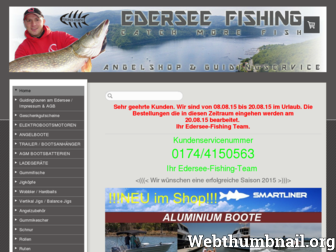 edersee-fishing.de website preview