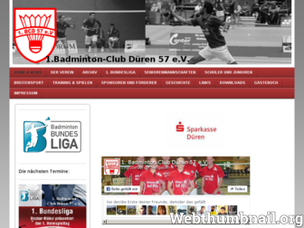 badminton-club-dueren.de website preview